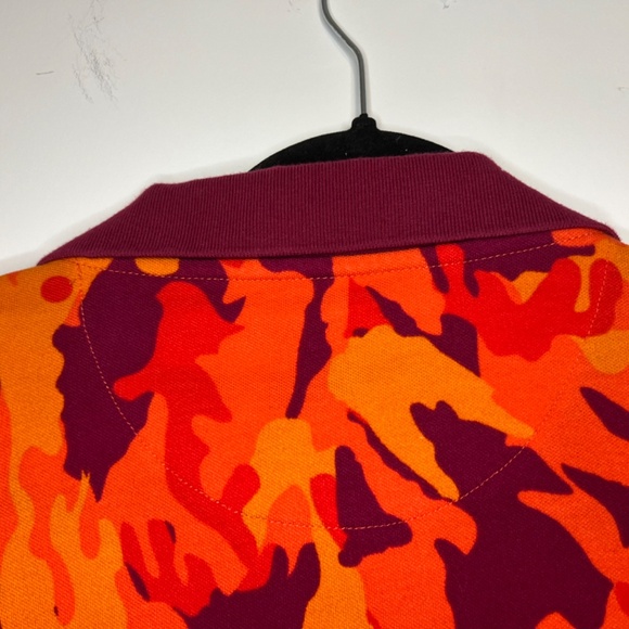 Retro Fox Men's Polo Short Sleeve Orange Camo 100% Cotton - Size 2XL - Picture 14 of 16